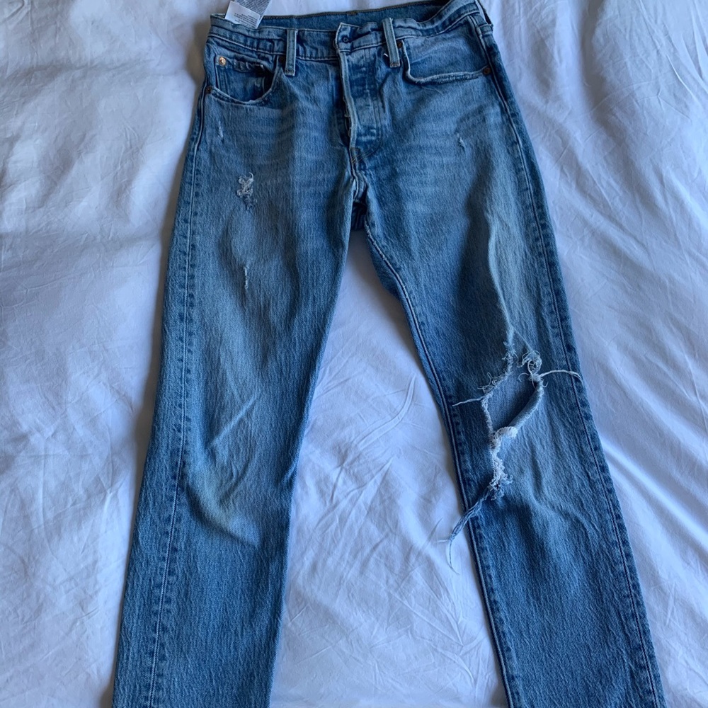 Levi 501 high rise skinny jeans size 25
